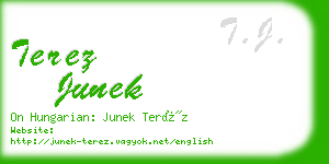 terez junek business card